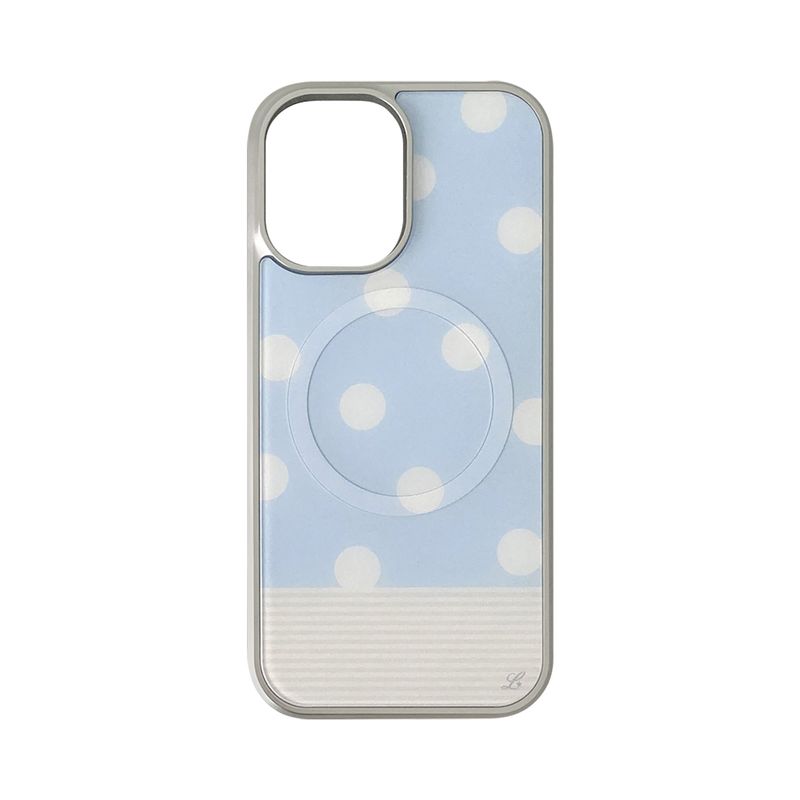 LOVD（ラブド）の「[MADE] [+MagSafe] BERRY DOT PHONE CASE BLUE (glass silver bumper)（Smartphone Accessories）」