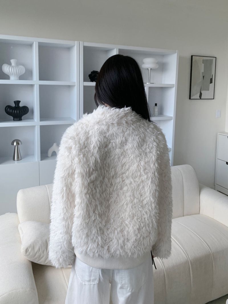 Luv Snowy Collar Fur Zip-Up Jacket