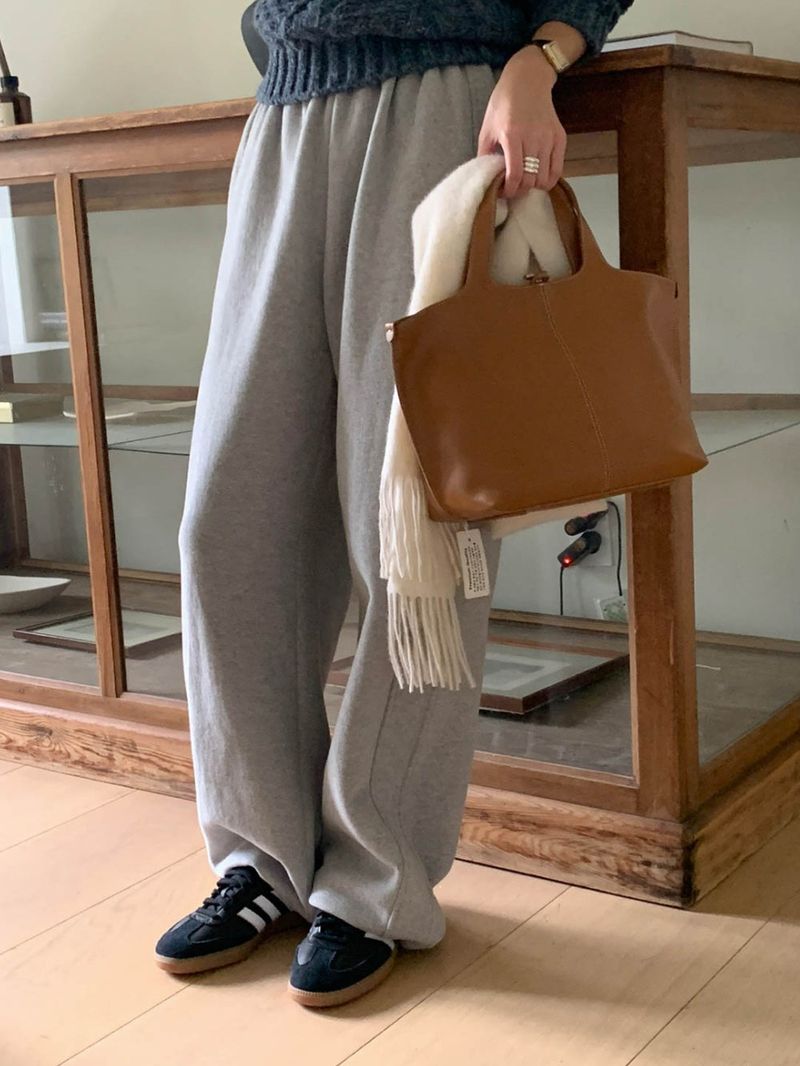 [Wool fleece] Eggdon string two-way pants