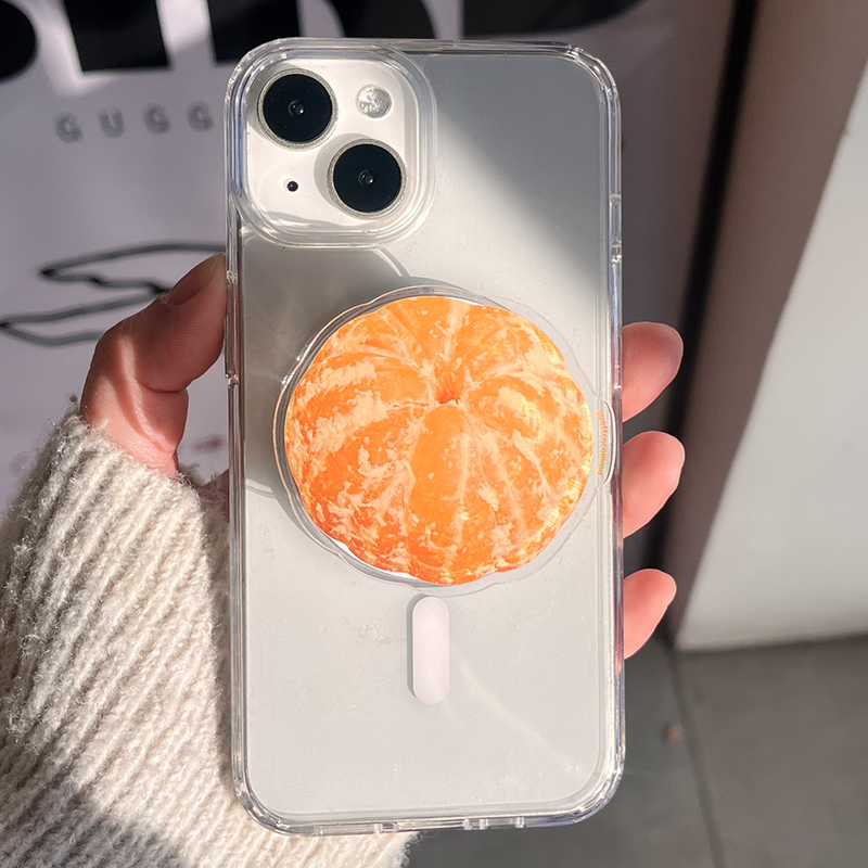 quattrocomma（クアトロコンマ）の「タンジェリンフードフルーツmagsafeスマホグリップ（スマホグッズ/小物）」