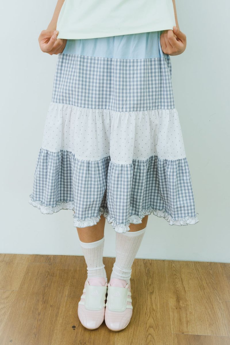 POWDER COTTON CANCAN SKIRT