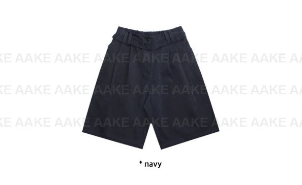 RAW FRILL BERMUDA PANTS