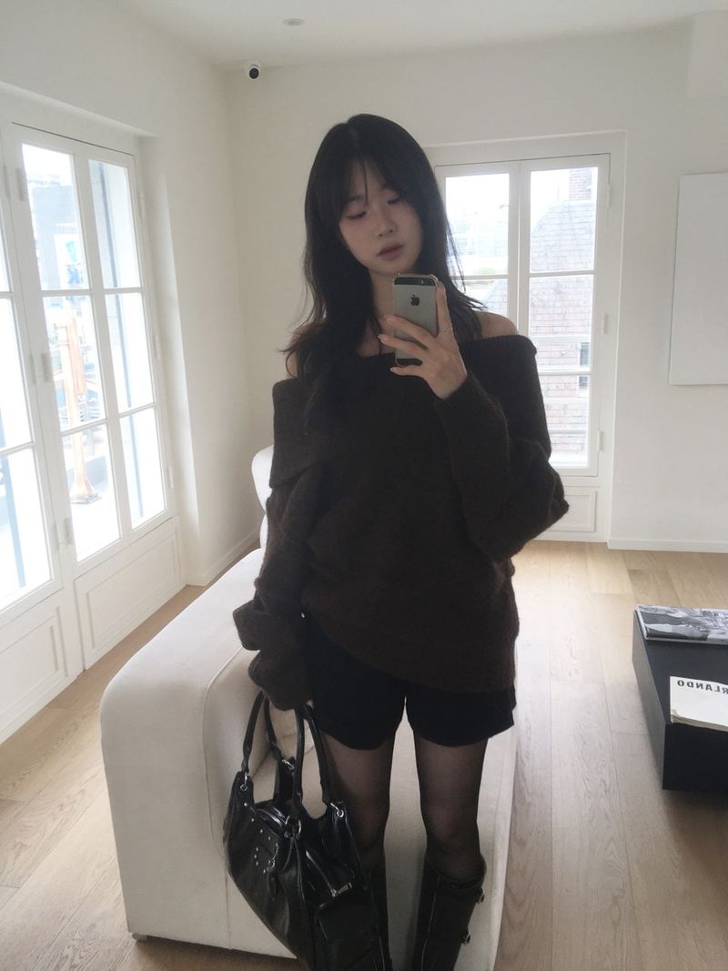 wool knit shorts