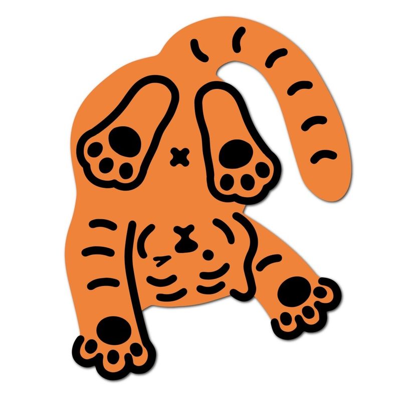 MUZIKTIGER(ムジークタイガー)の「TUMBLING TIGER BIG REMOVABLE STICKER(Smartphone Accessories)」