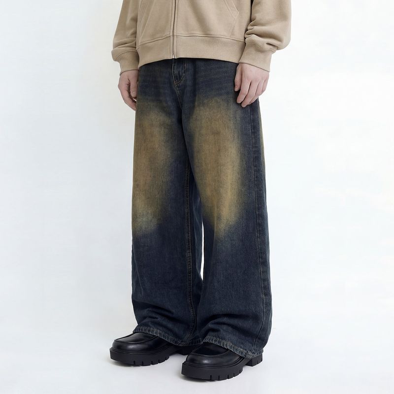 NTET(エヌティーイーティー)の「Basic washing denim pants (vintage black)(Pants)」