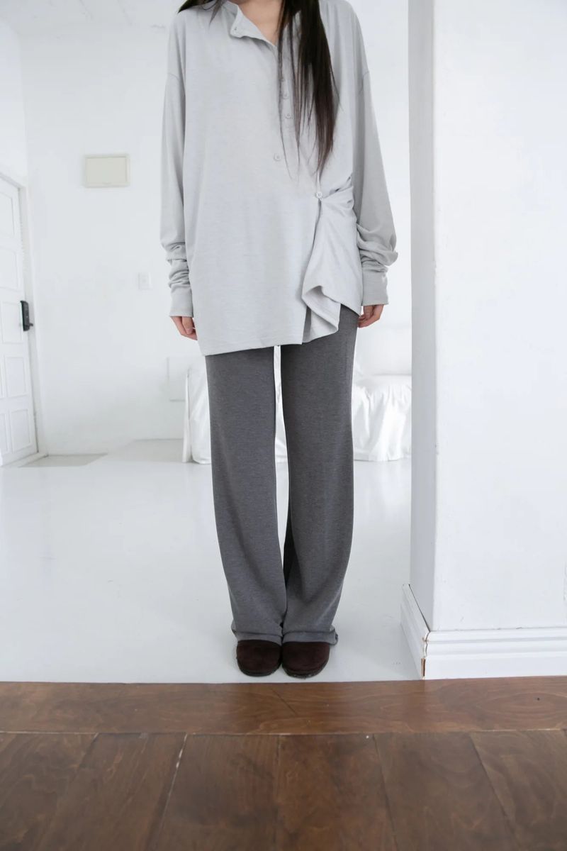 strap slim bootcut banding pants(2colors)