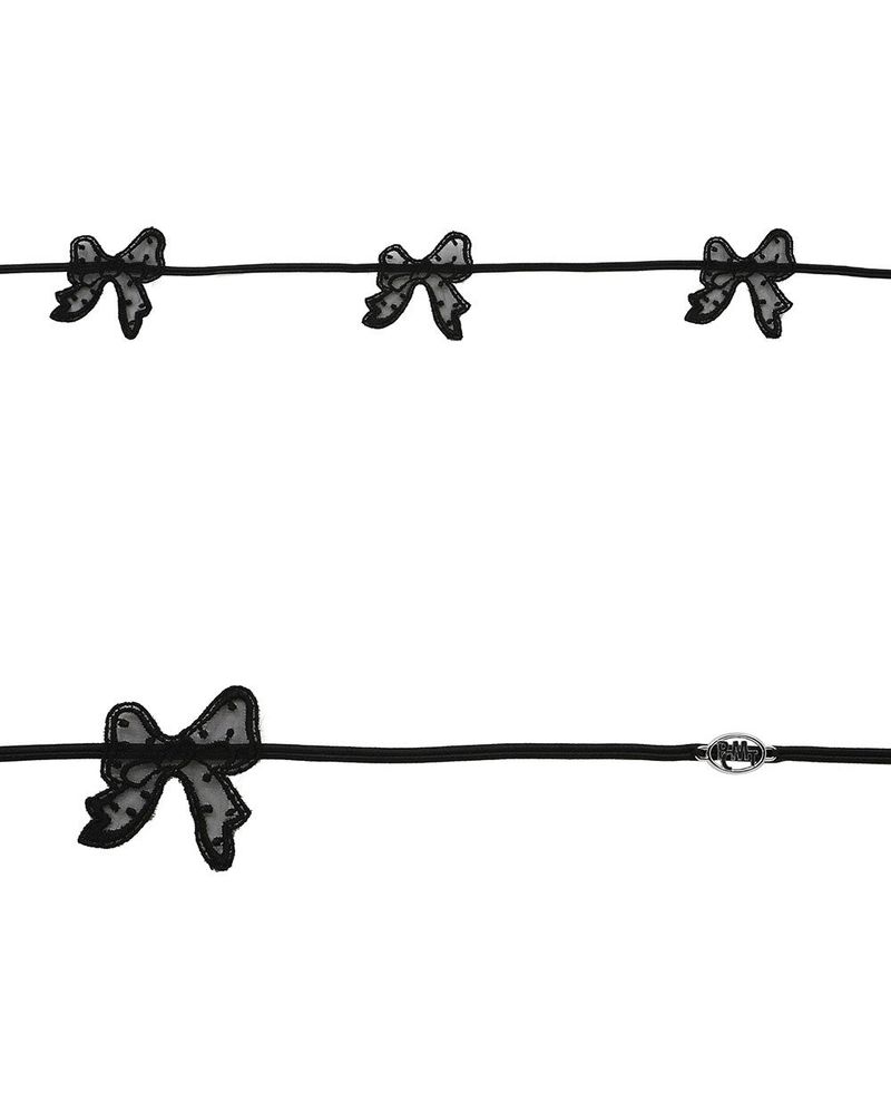 [MADE] Capsule02 Needle Work Ribbon Belt Strap _  Black