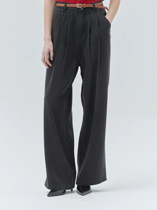 KIRSH（キルシー）の「KIRSH PLAIN COOL WIDE FIT DENIM PANTS - BLACK（Pants）」