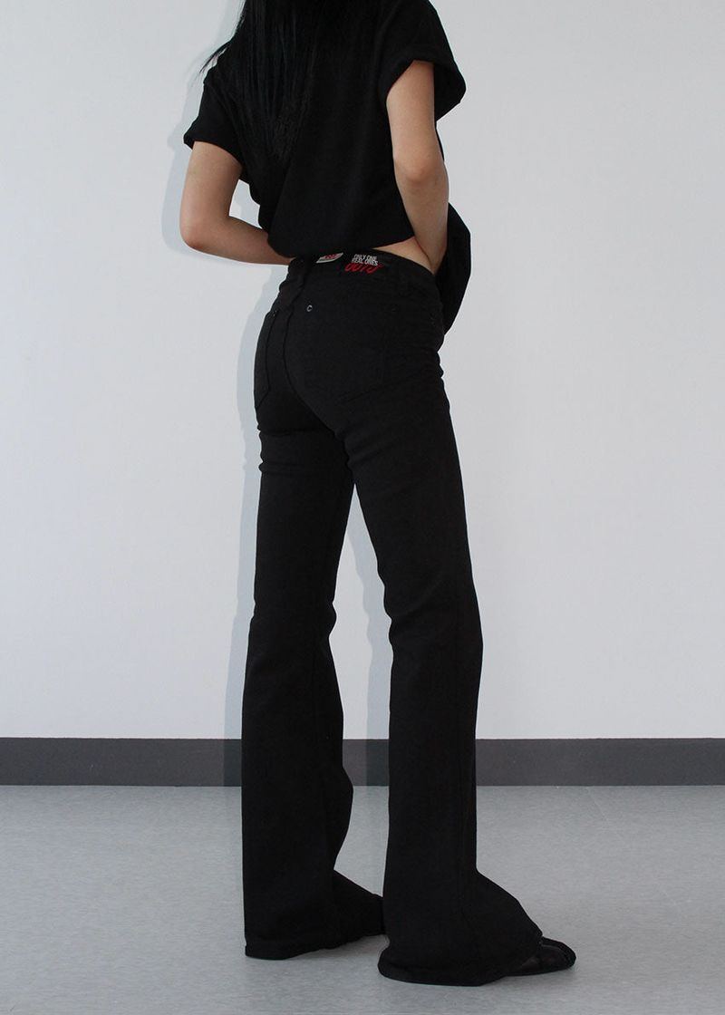 HIP SHIRRING BOOTS CUT PANTS