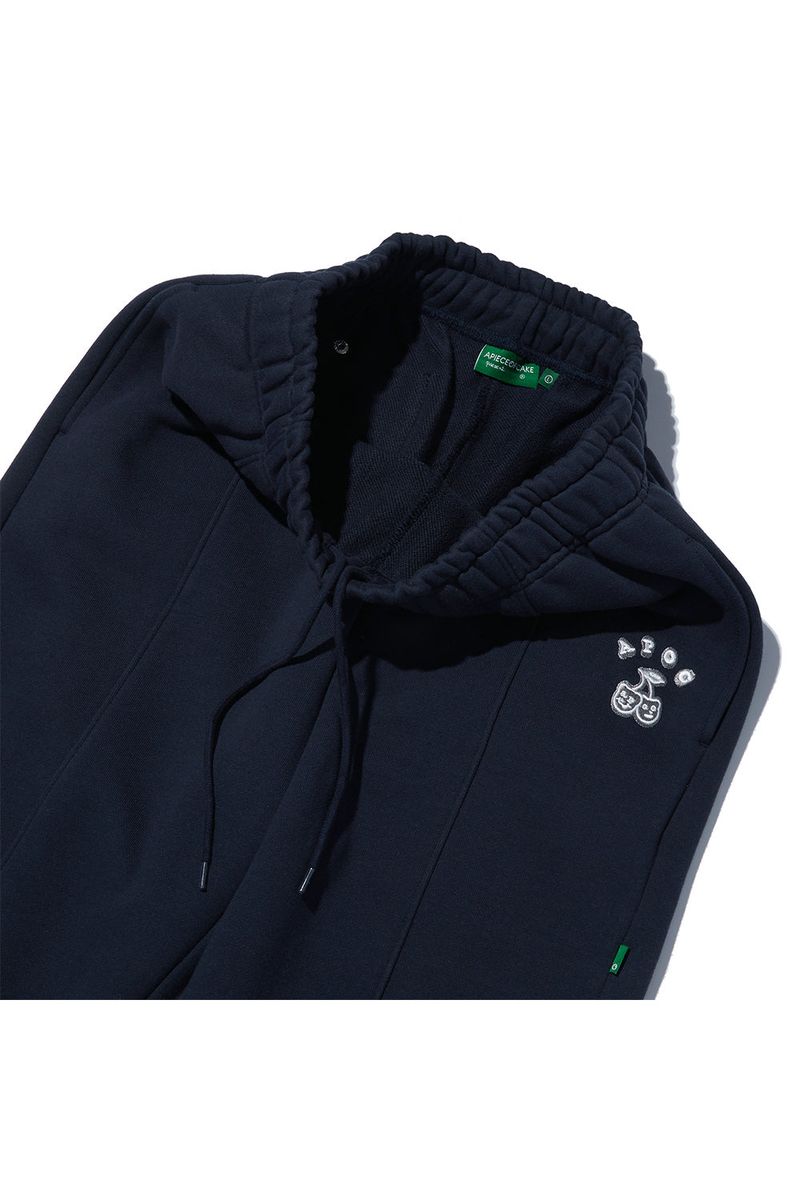 Cherry Bear Track Pants_Navy