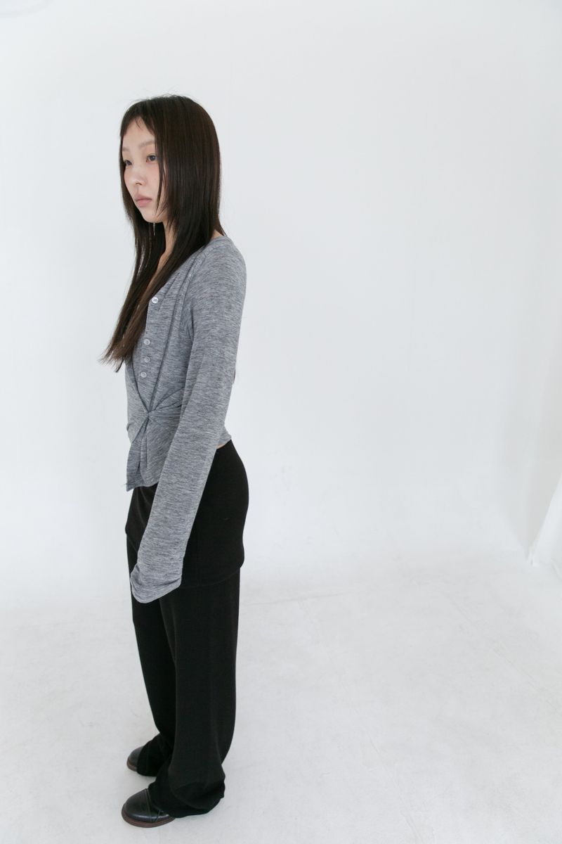 melange layered cardigan top(3colors)