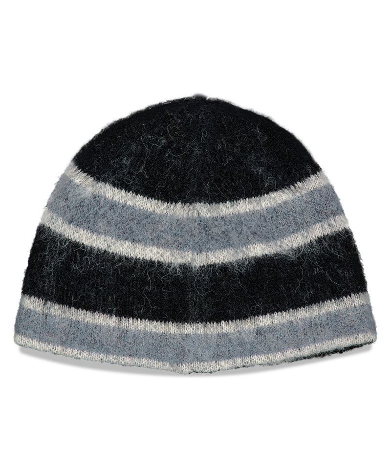 HAIRY STRIPE BEANIE