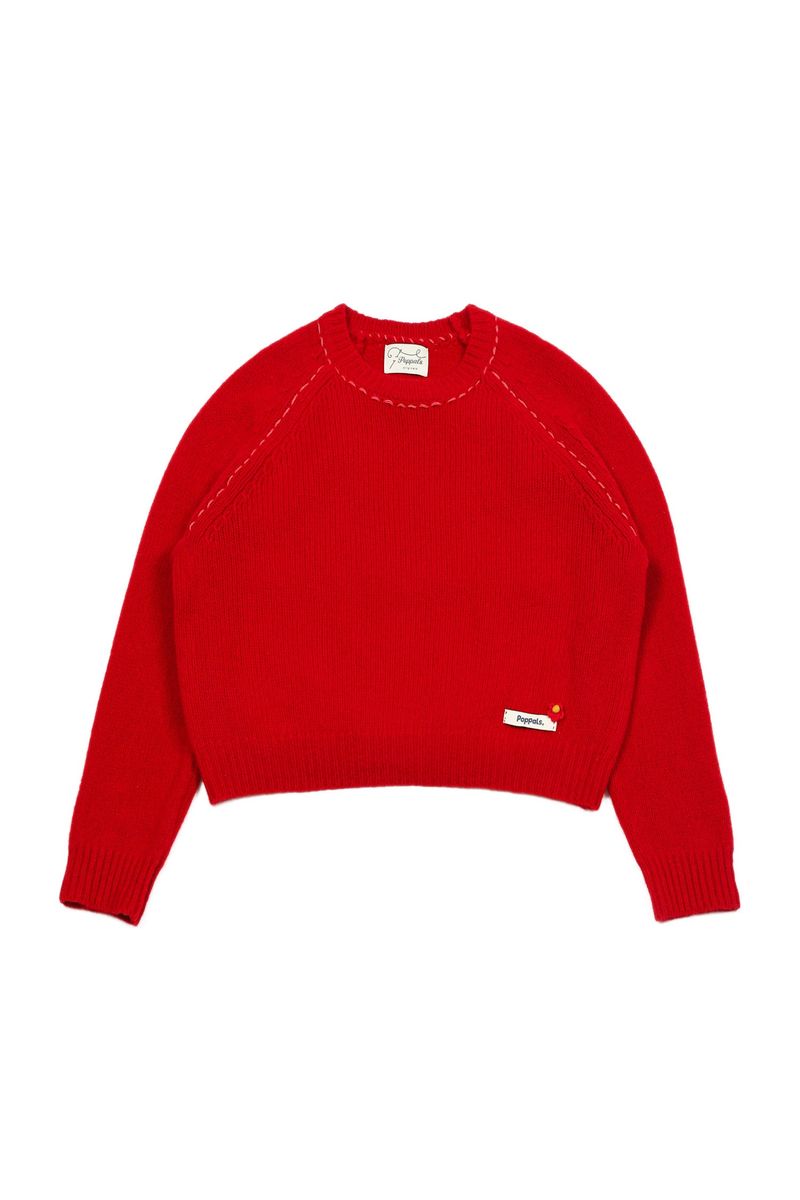POPPALS（ポップパルズ）の「Pals Round Wool Knit [Red]（Tops）」