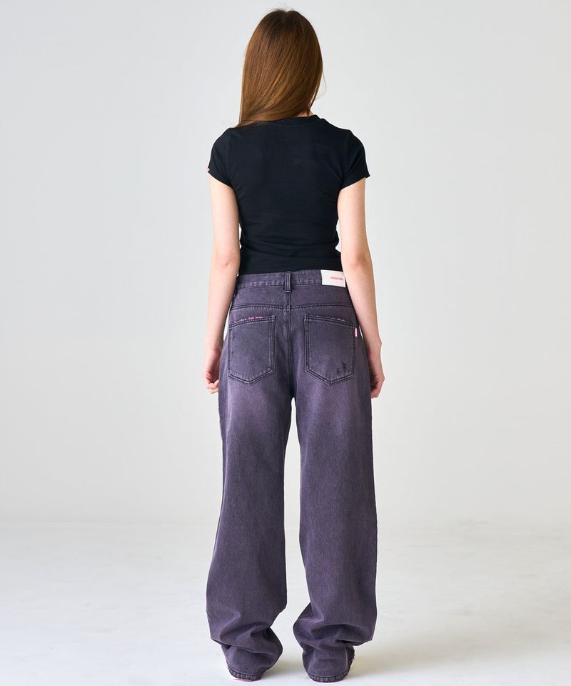MP TWO TONE DAMAGE DENIM PANTS
