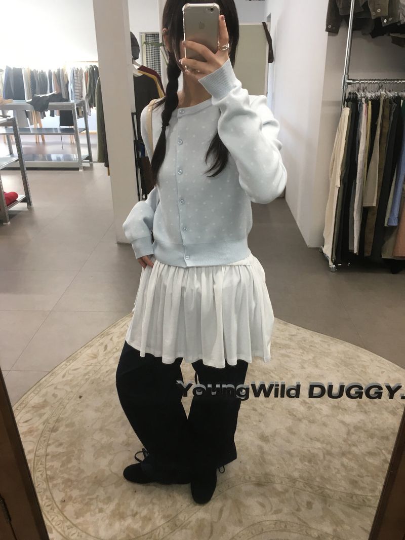 Vero Poa Dot Cardigan (3color)