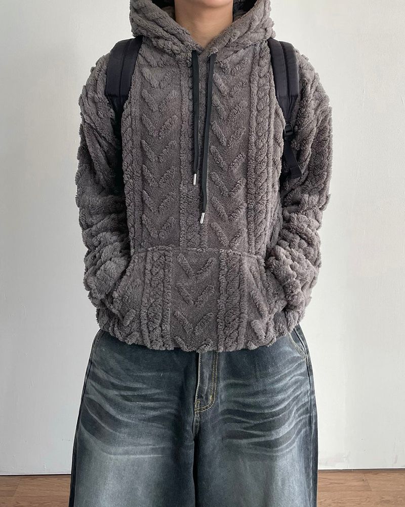 Cable Fleece Hoodie