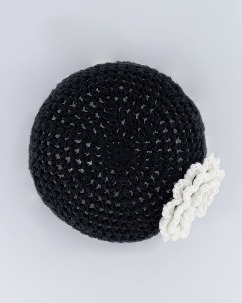 【MADE】Doyoubi Dimanche PeppoBBeBBo knitted beanie[Black/White]