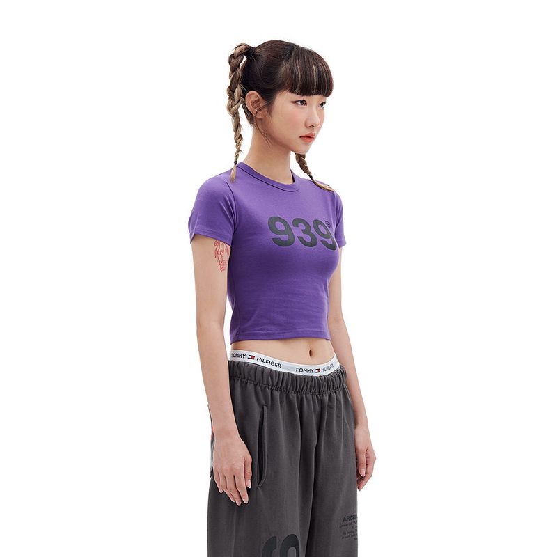 939 LOGO CROP TOP (PURPLE)