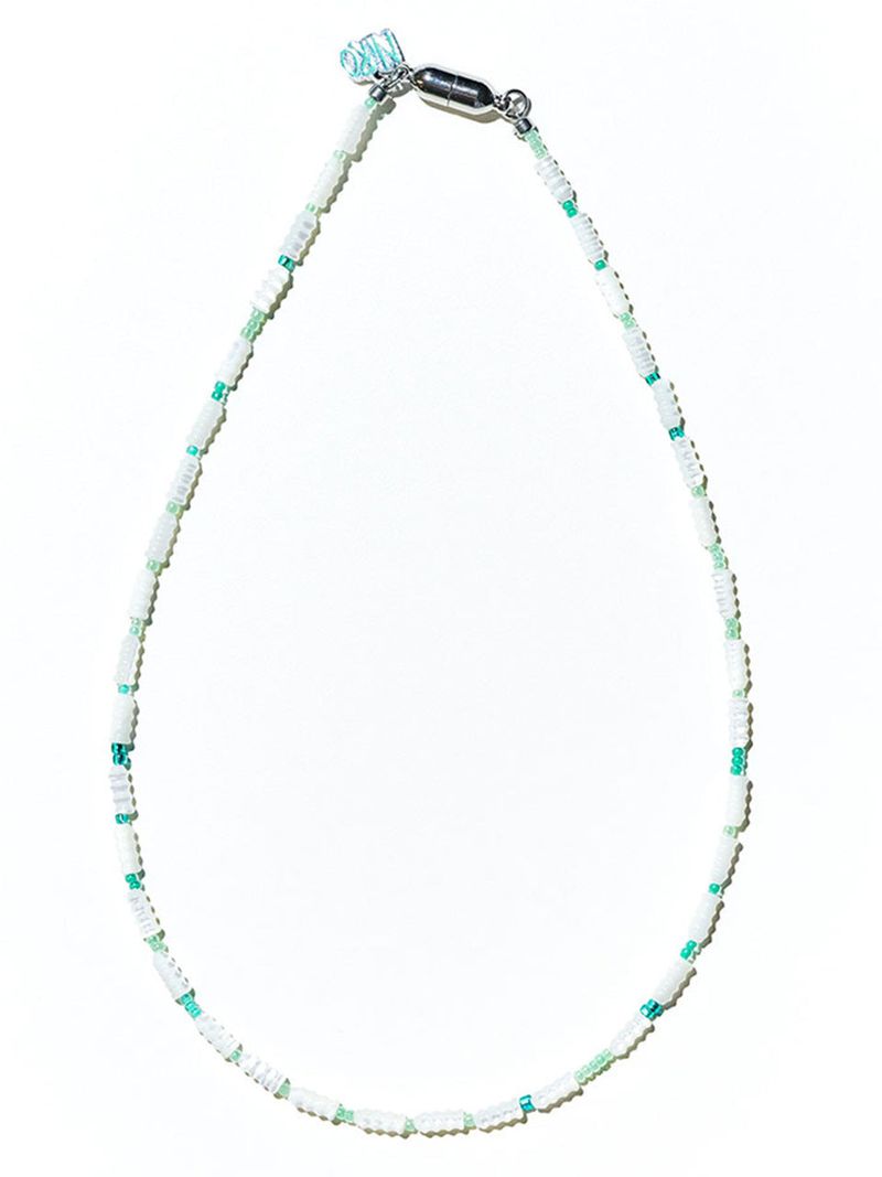 WHiTE & MiNT DRiZZLE NECKLACE #125