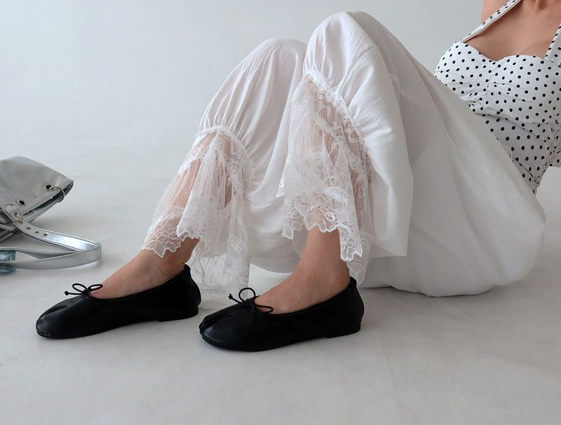 レース カプリ バルーン ワイド パンツ