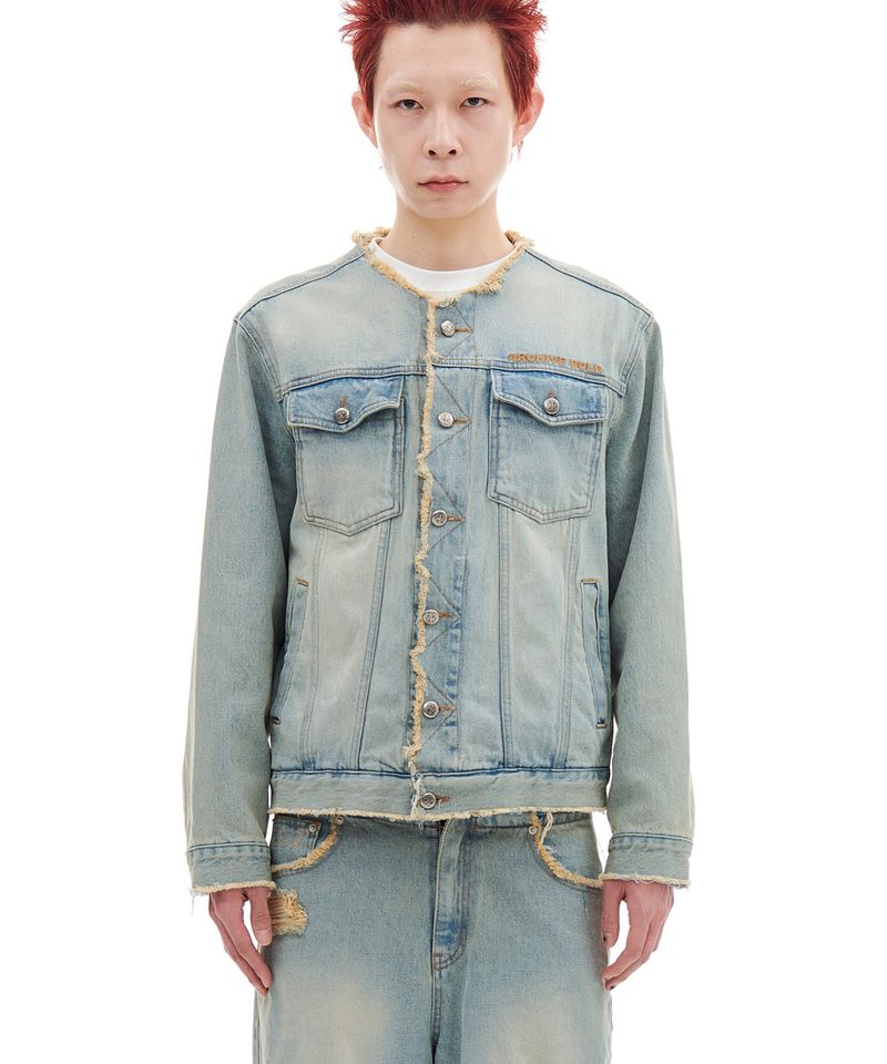 ARCHIVE BOLD（アーカイブボールド）の「NON-COLLAR DENIM JACKET (LIGHT BLUE)（Jackets/Outerwear）」