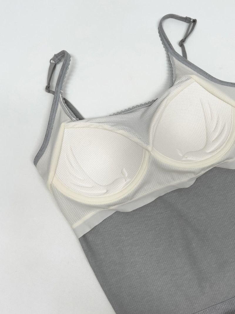 Lace Ribbed Bra Top Sleeveless
