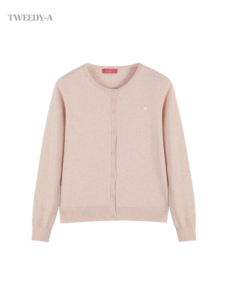 Basic Cashmere Mixed Round Cardigan 6 Colors
