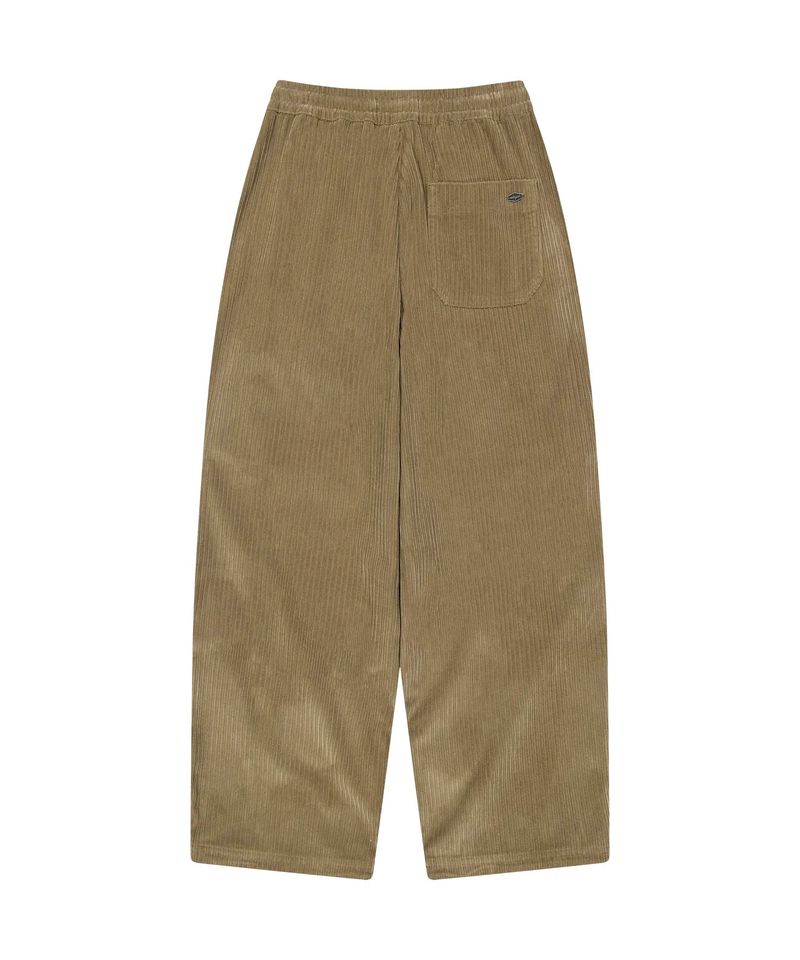 BRUSHED WIDE CORDUROY PANTS_BROWN