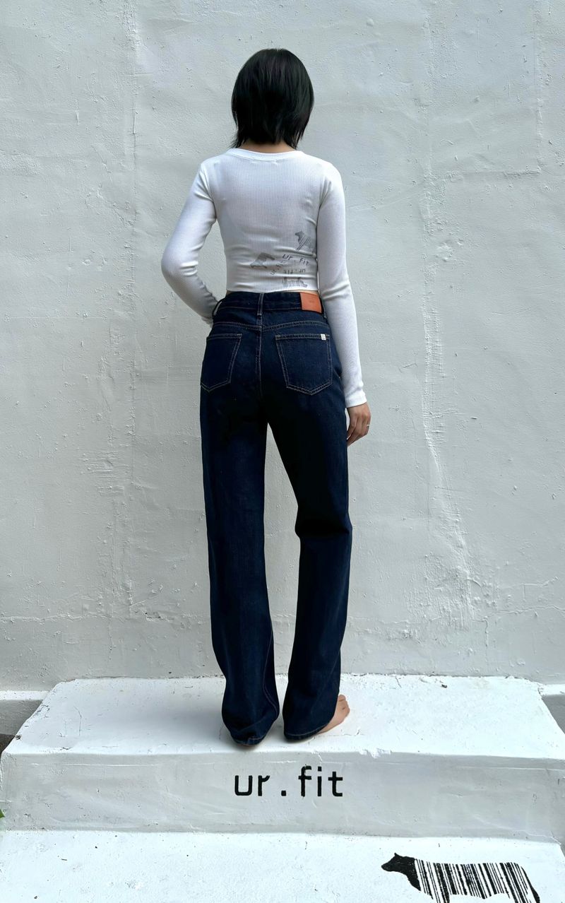 DARK BLUE STANDARD FIT DENIM PANTS code 23003