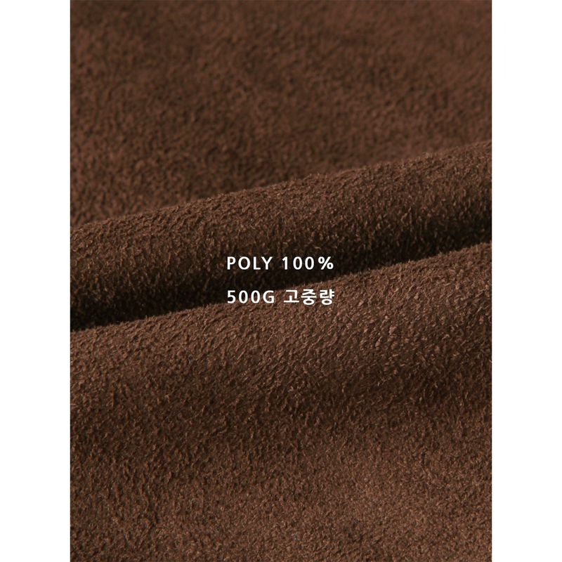Suede crop biker jacket(Brown)
