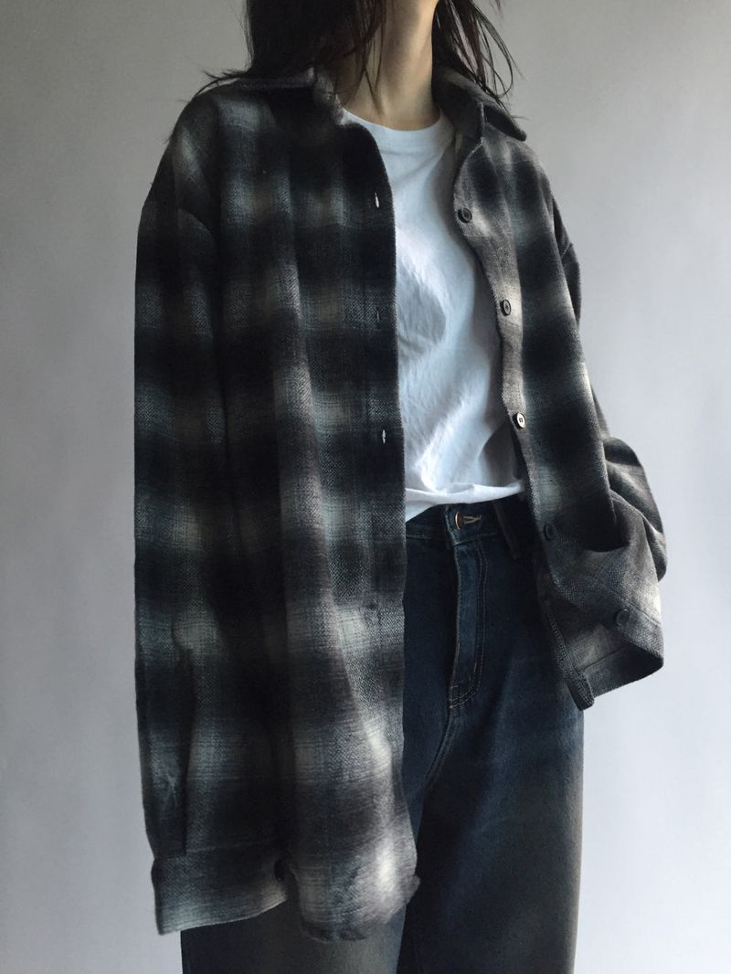 Wool checkered shirt