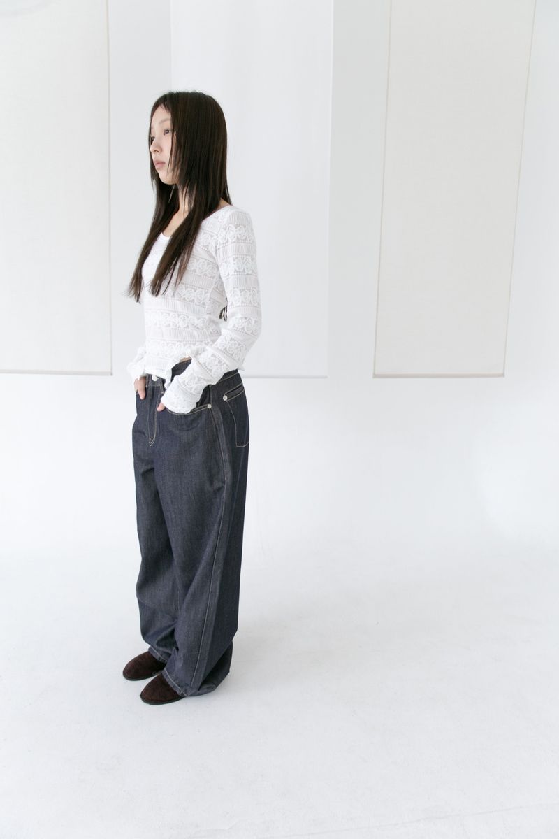 rose frill top(2colors)