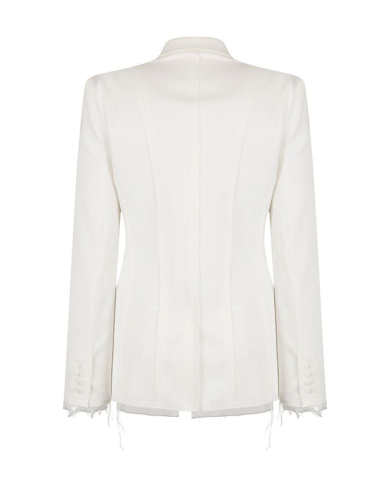 Raw Edge Slim Jacket _ White