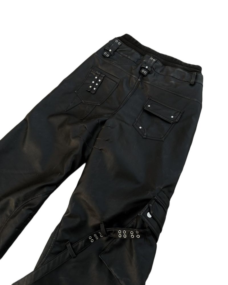 "GHIDØRAH CHAØS LEATHER CARGO PANTS"