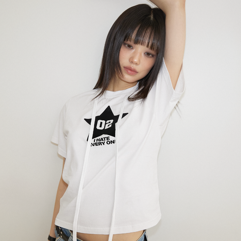  RIBBON ROCK T-SHIRT WHT