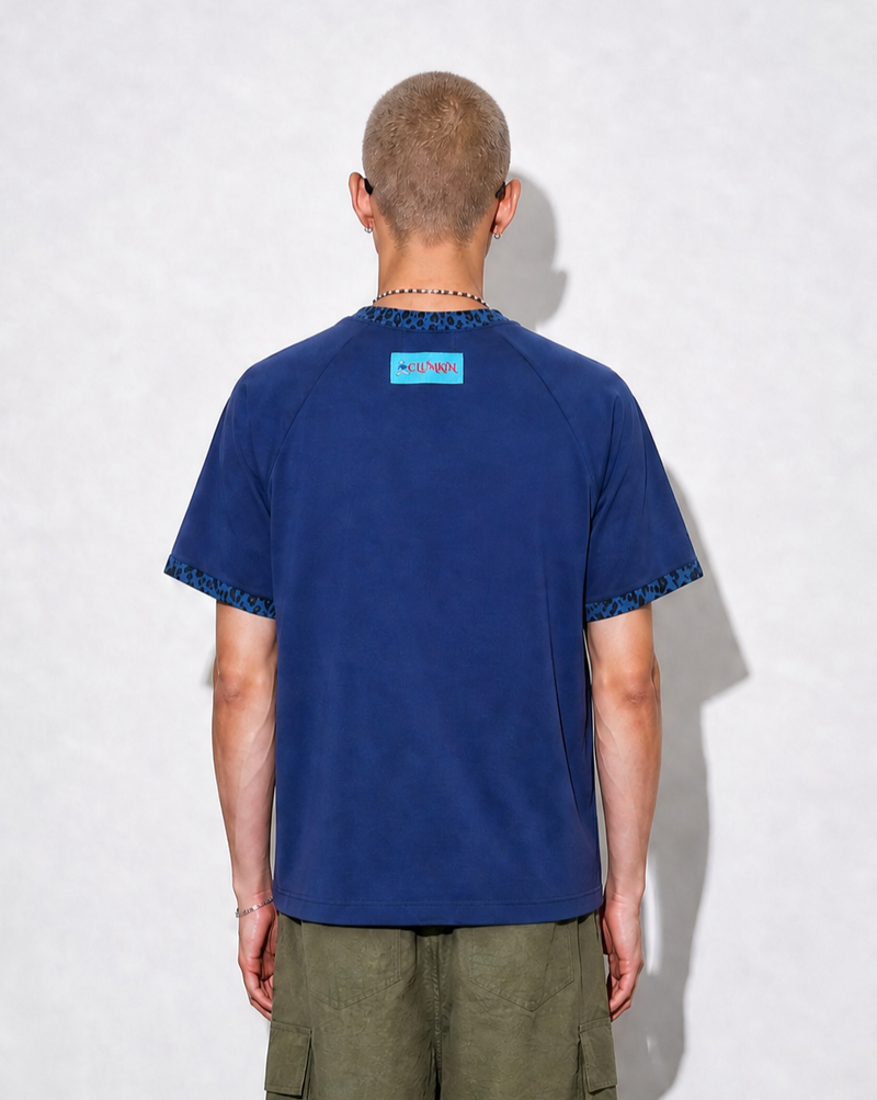 レオパードリンガーTシャツ(NAVY/BLUE) [MEN]