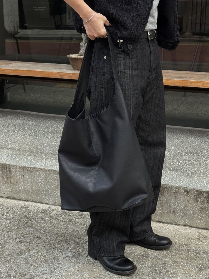 Slub strip denim pants