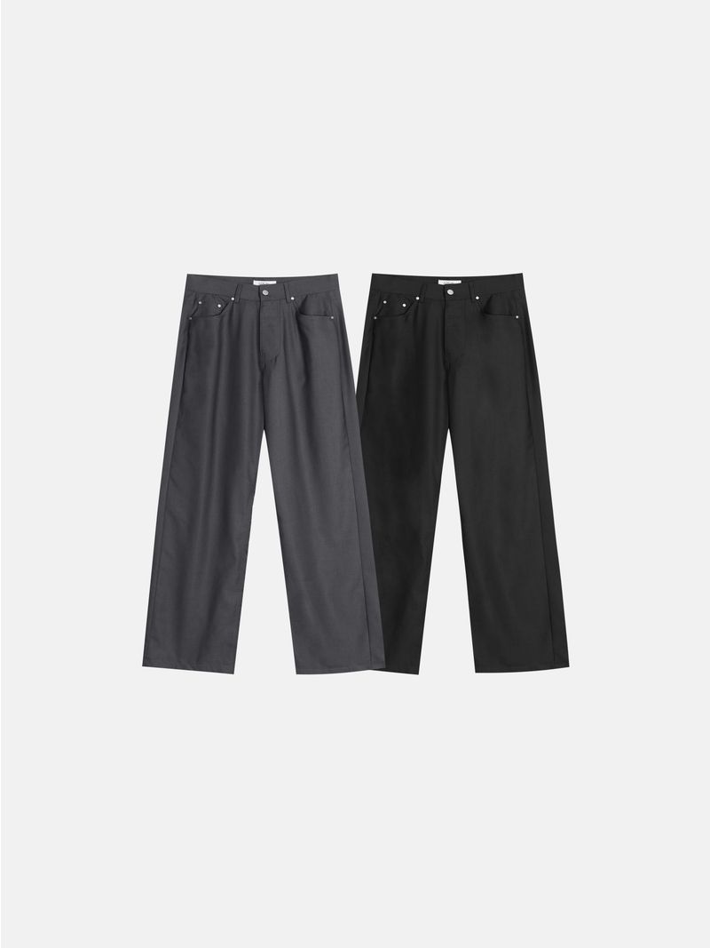 Avan straight rivet slacks