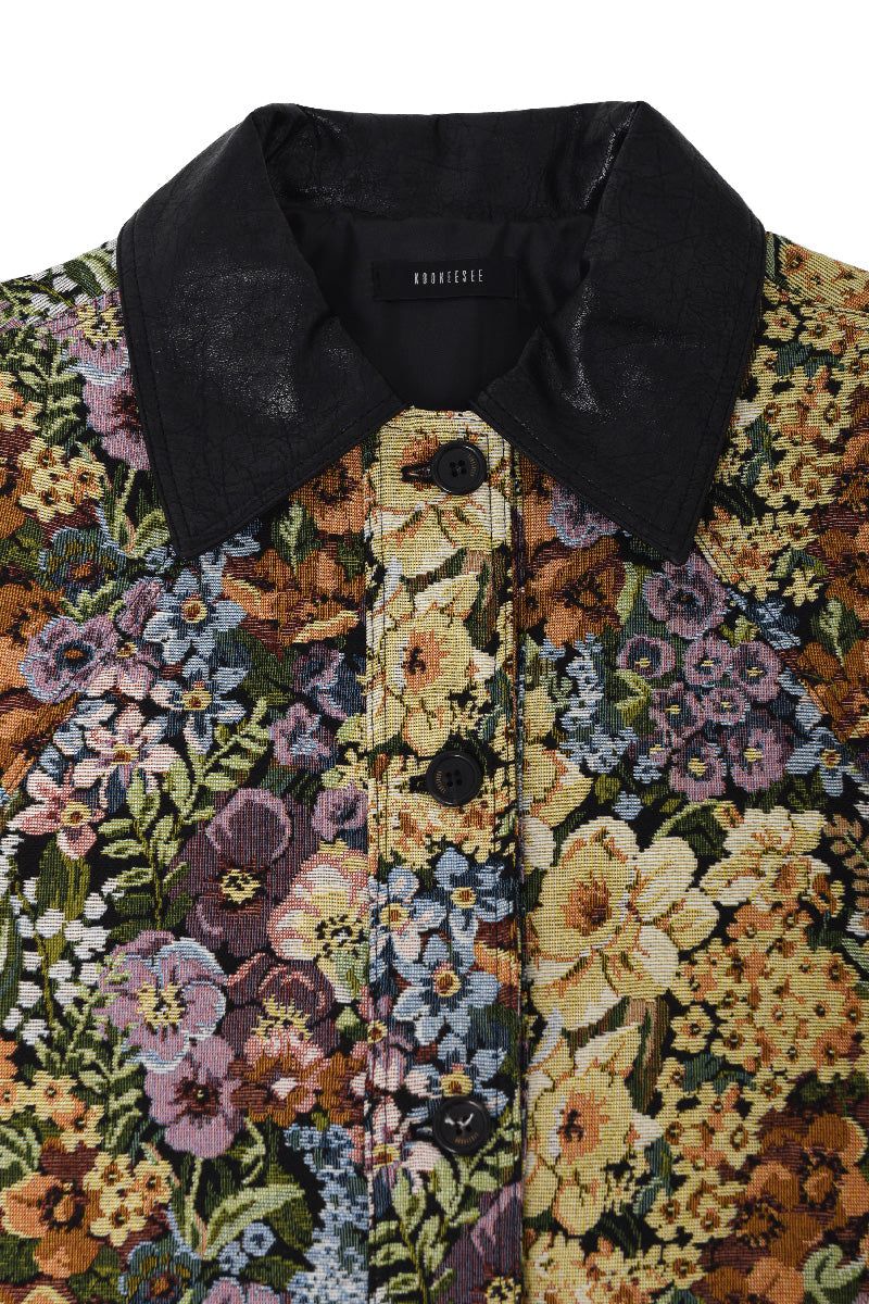 Flower Jacquard Half Jacket (multi)
