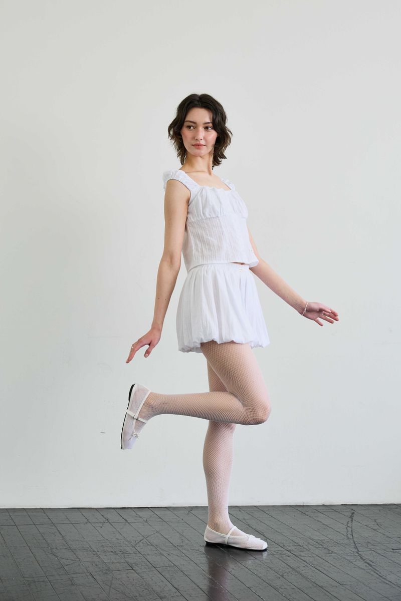  CUDDLY BALLOON SKIRT PANTS / WHITE