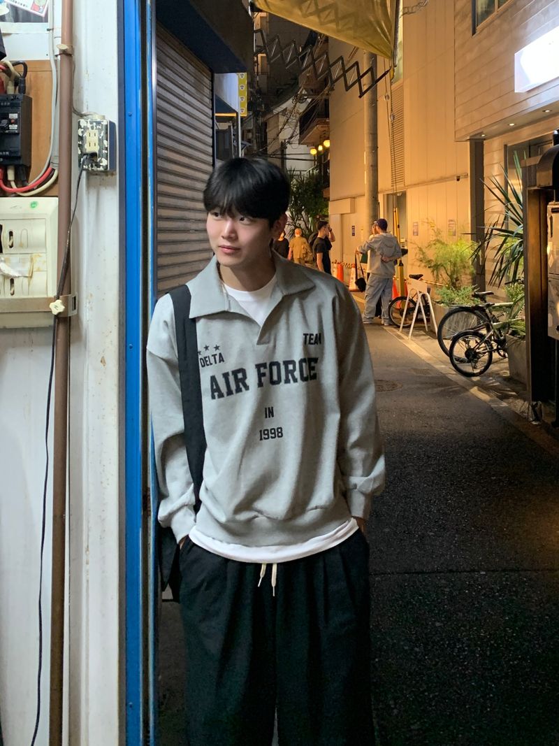 Unisex Air Force Collar Sweatshirt