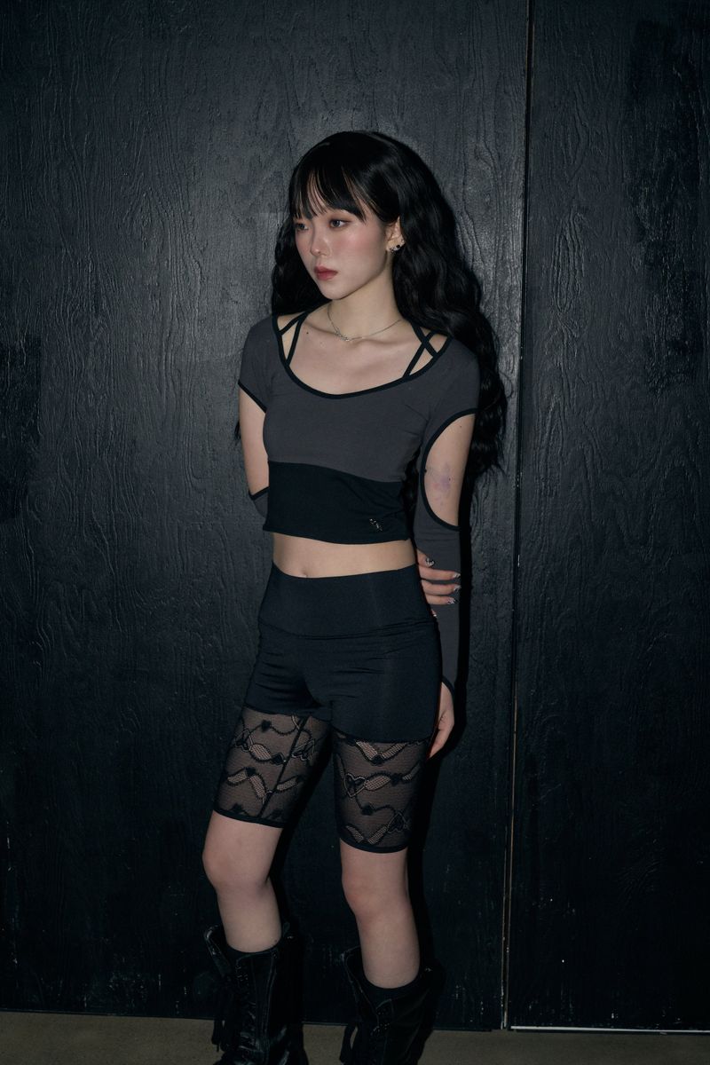 lace inner shorts - black