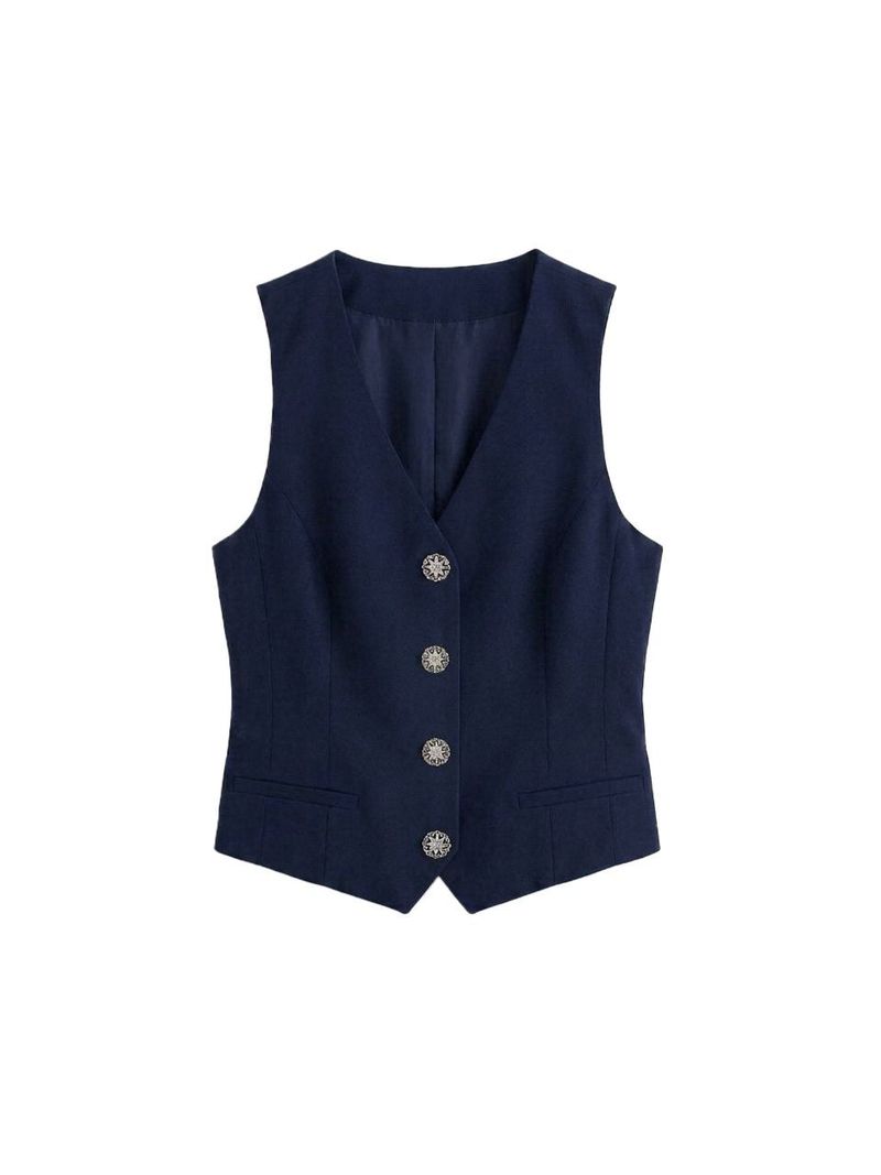 TWEEDY-A（ツウィーディア）の「[PRE-FALL] Dana Vintage Button Tailored Vest Navy（Tops）」