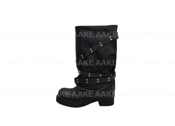 STUD HARNESS BIKER BOOTS