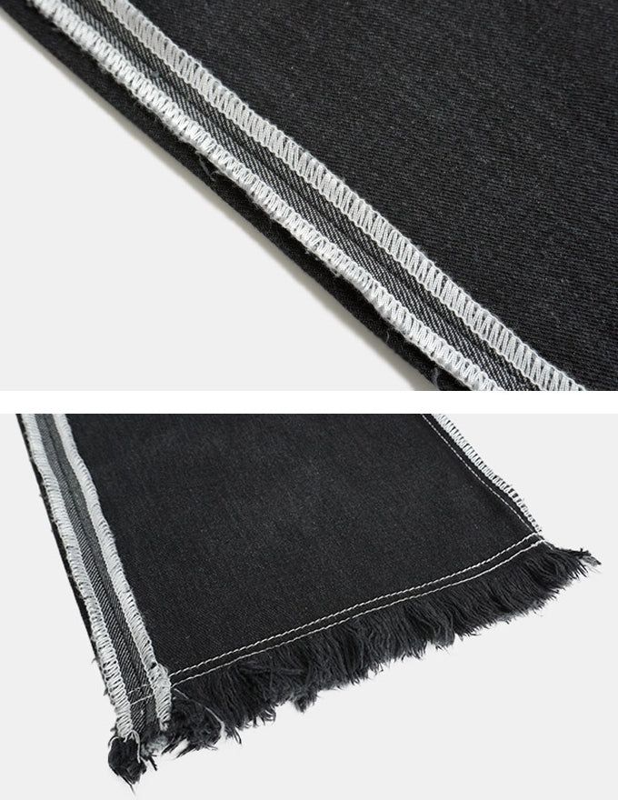 Double Side Seam Cutting Denim Pants