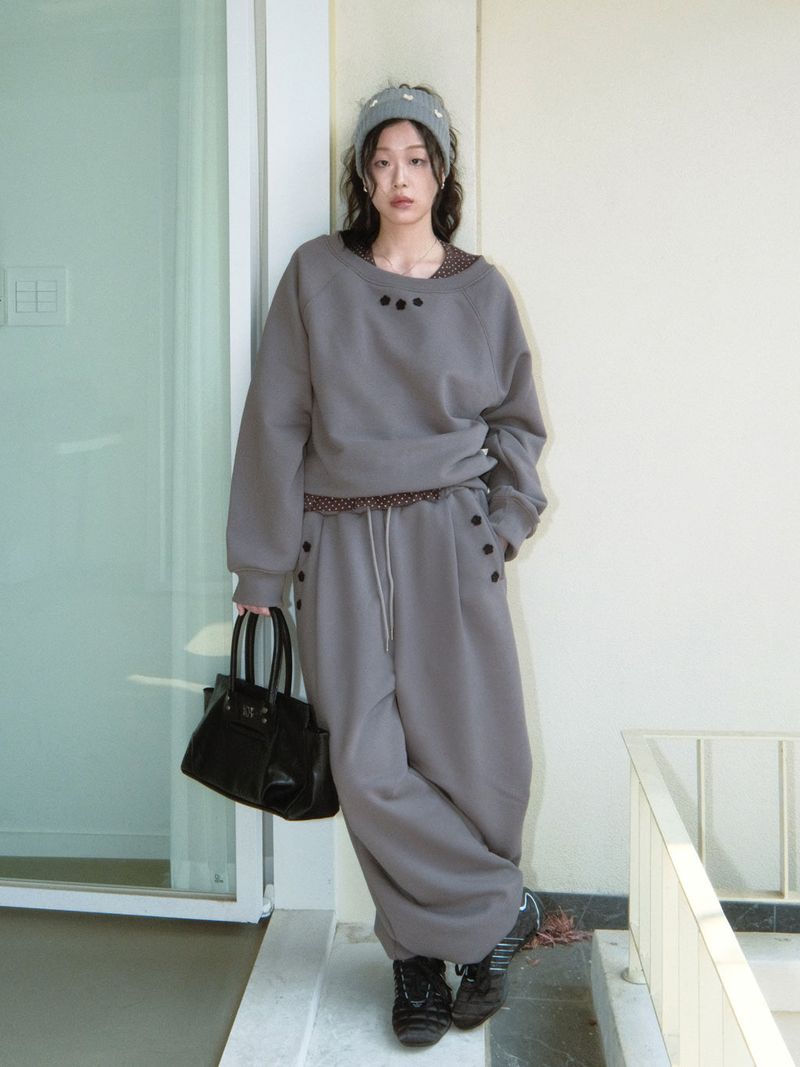 Crochet Sweat Pants (Mocha)