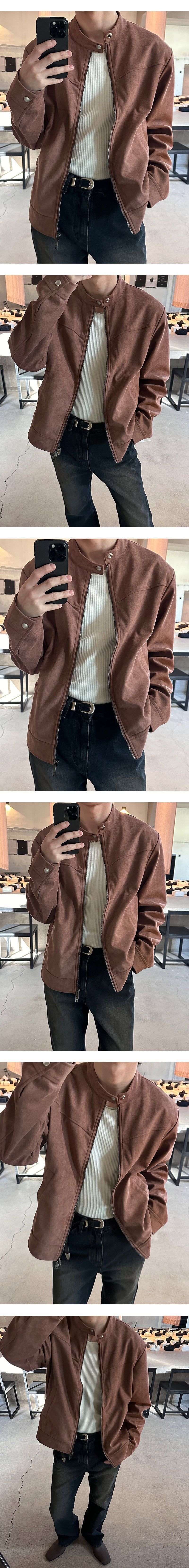 [S/F] Suede biker 2way jacket(3color)