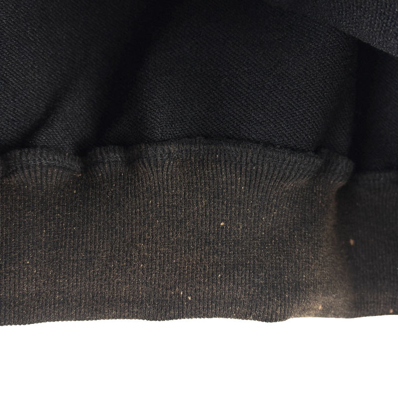 flame washed hooded zip-up