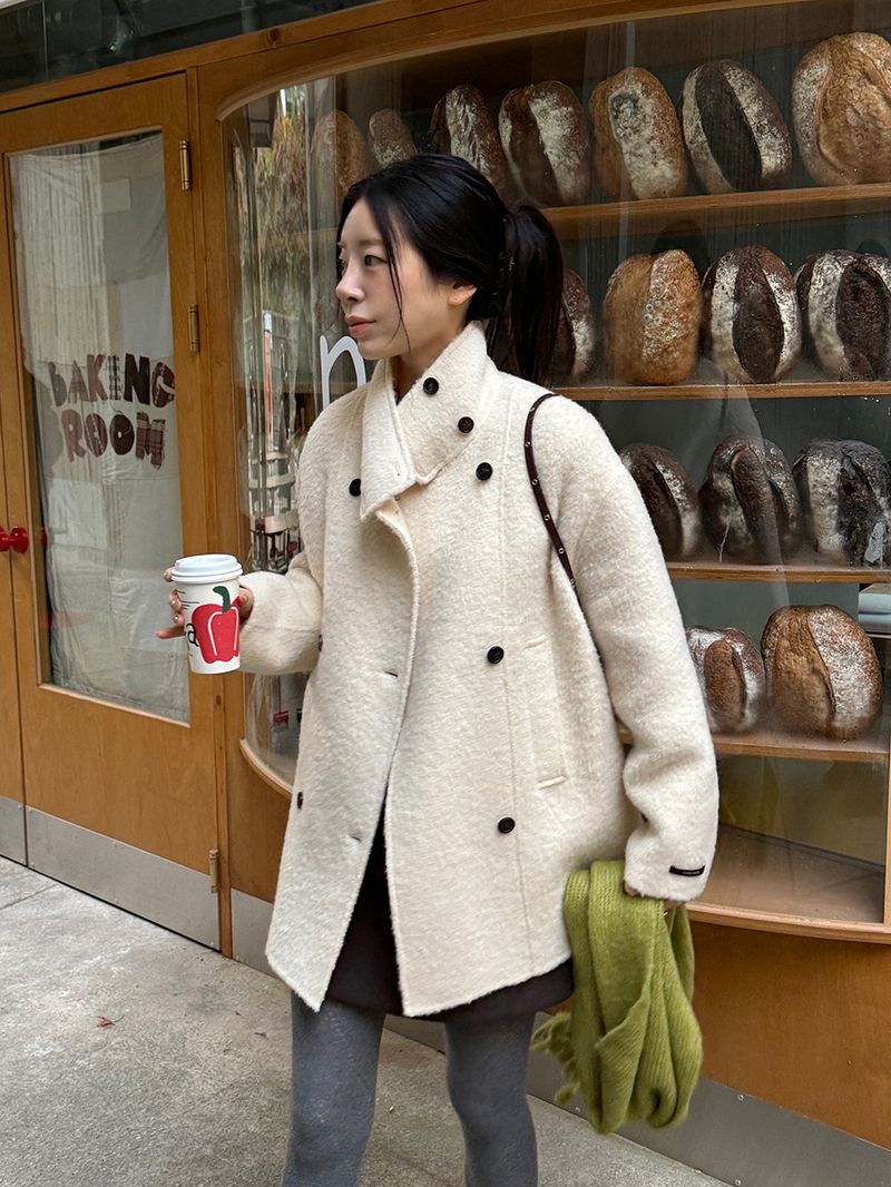 [MADE] KYLIE WOOL ALPACA HANDMADE HALF DOUBLE COAT