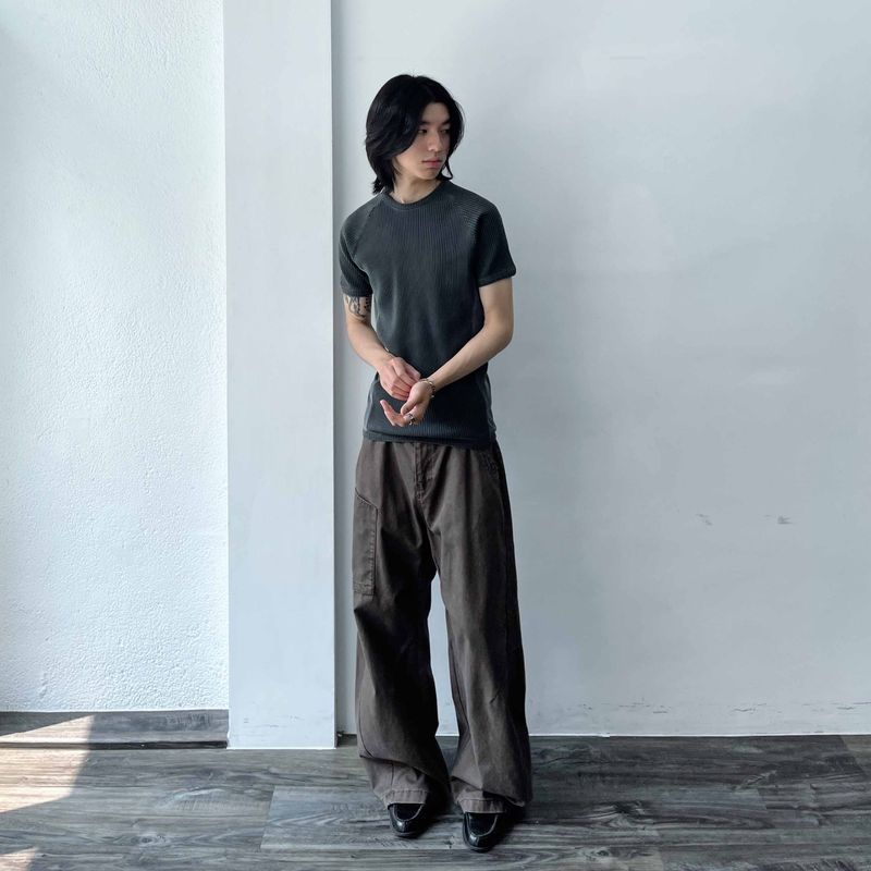 Sharp Silhouette Slim-Fit Ribbed Tee
